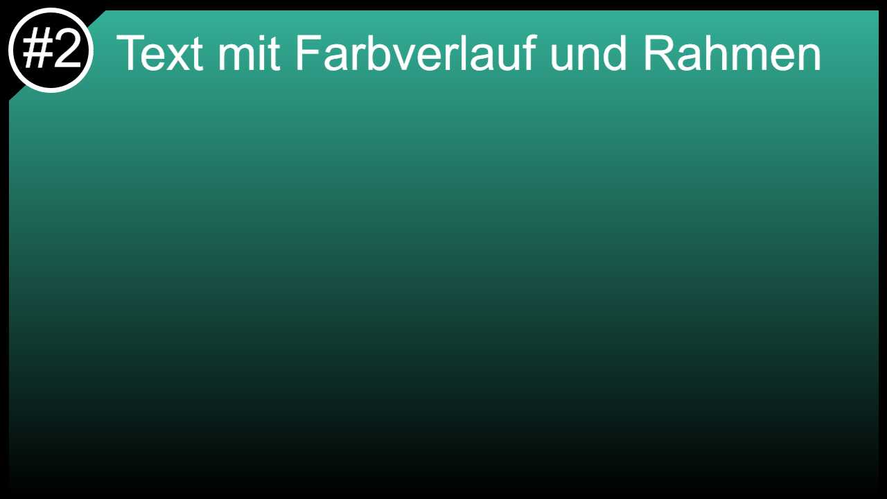 Farbverlauf Box Nummer und Text