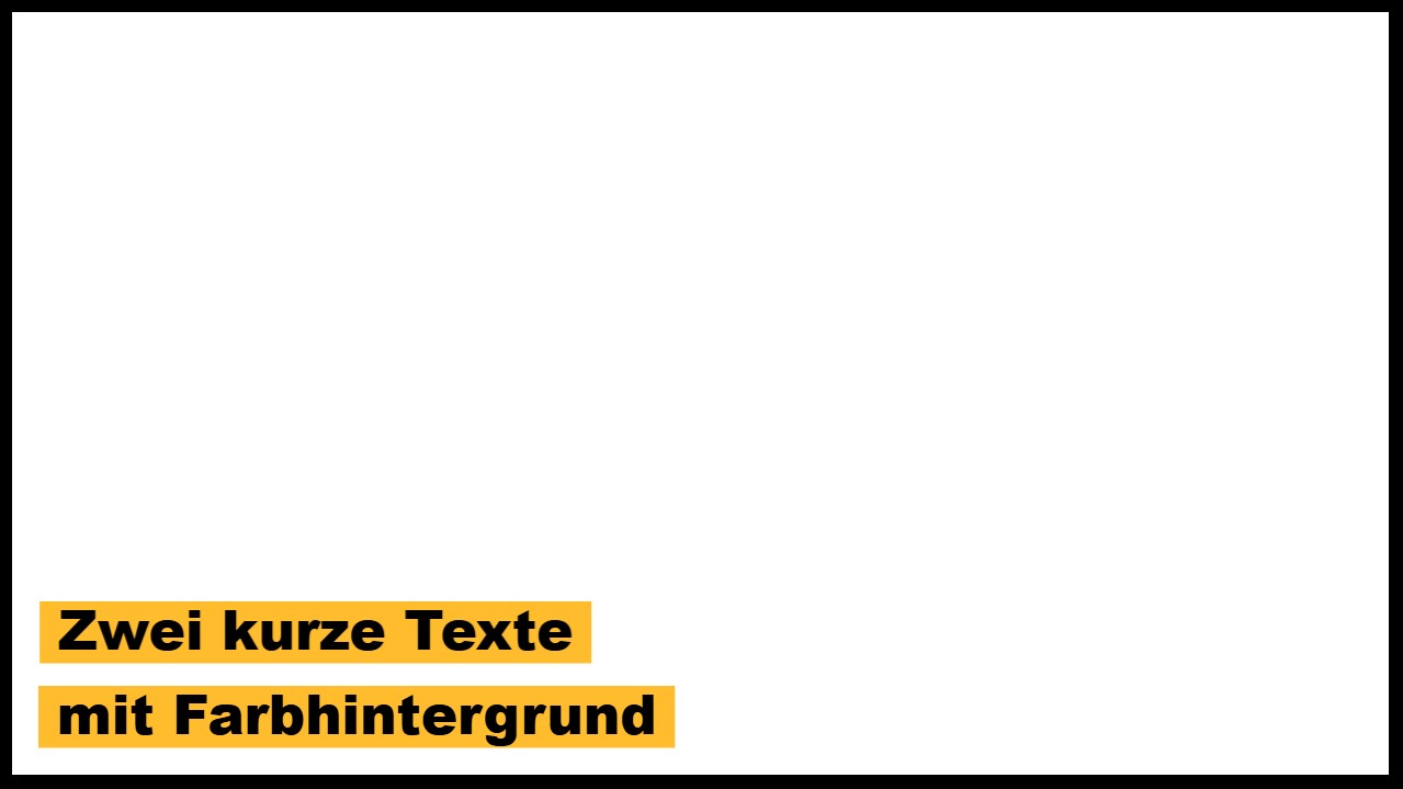 Vorlage 2Text mit Farbhintergrund und Rahmen