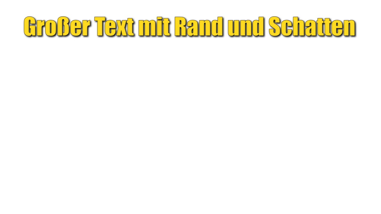 Vorlage Große Text mit Rand und Schatten