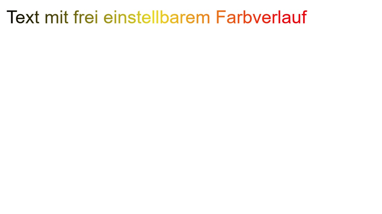 Vorlage Text mit Farbverlauf